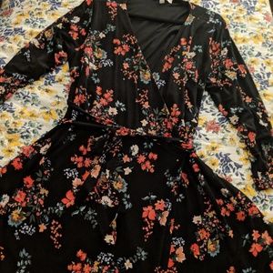 Loft floral wrap dress